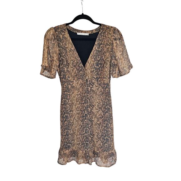 Abercrombie & Fitch Brown Reptile Flowy Mini Dress - Picture 3 of 9
